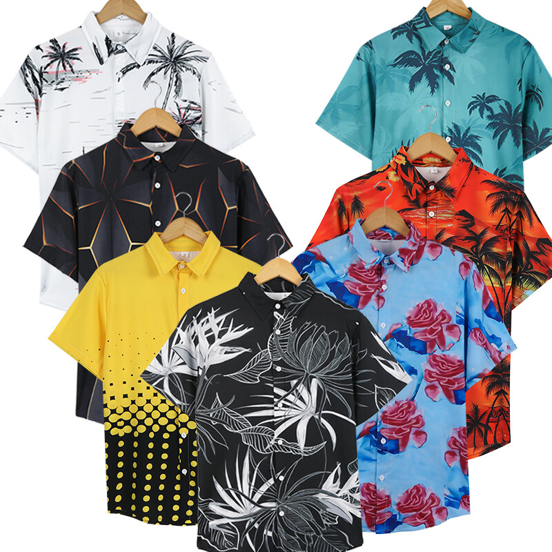 Hawaiian Shirt for Men Funky Casual Button Down Shortsleeve Beach Relaxed Fit gallery