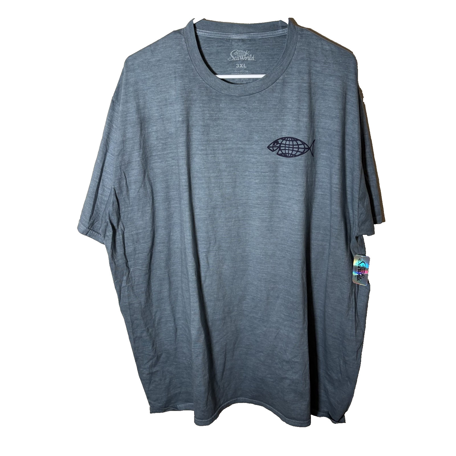 Sea World T-Shirt Adult 3XL Short Sleeve Crew Neck Logo Blue Casual NWT gallery