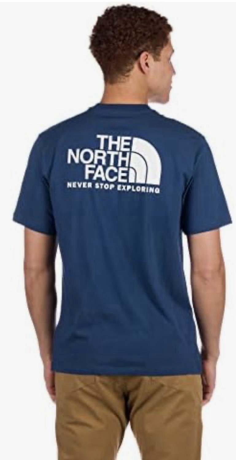 NWT $30 The North Face Half Dome Throwback Tee T-Shirt Shady Blue Men's S Small gallery