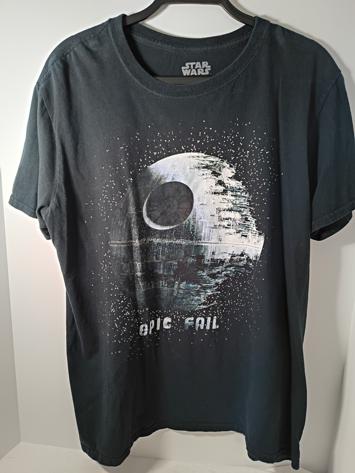 Star Wars Death Star Epic Fail T-Shirt Size L Black