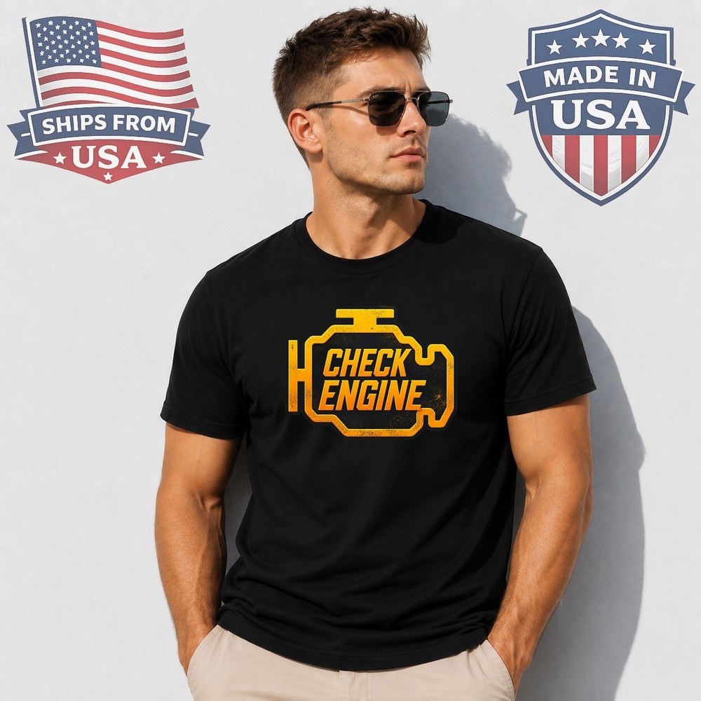 Check Engine Warning Light Graphic T-Shirt