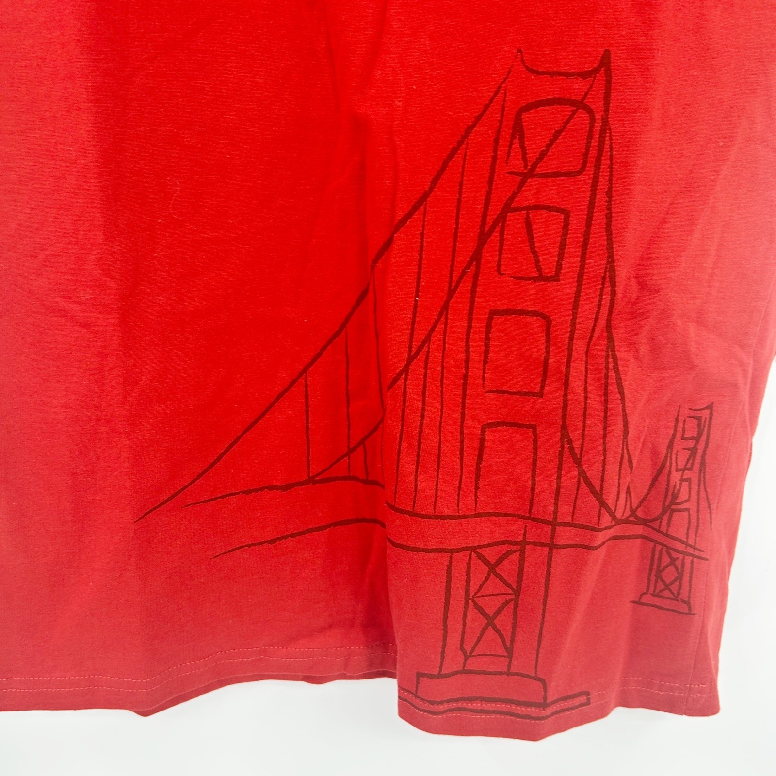 San Francisco Golden Gate Bridge 75th Anniversary 2012 Red Graphic T-Shirt M gallery