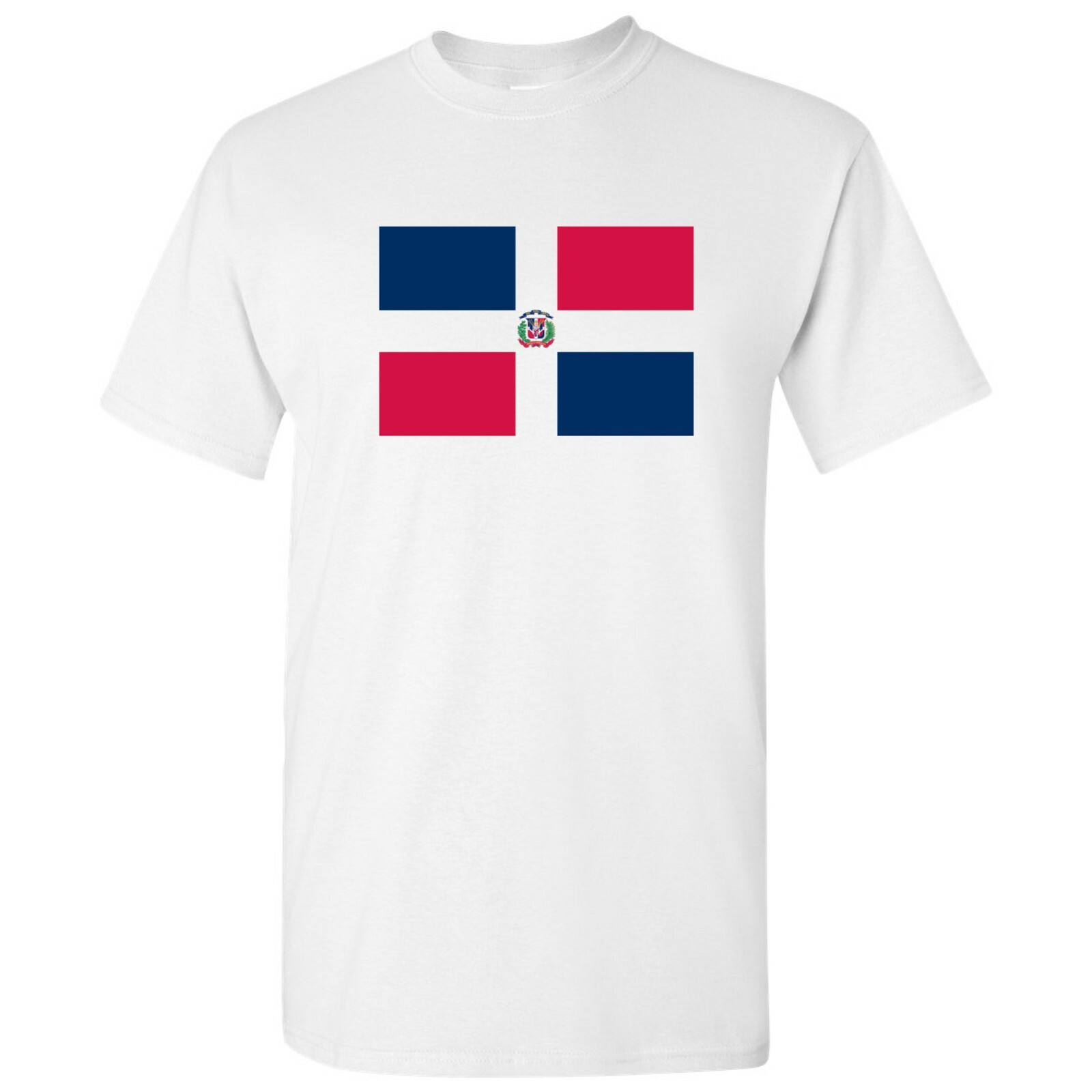 Dominican Republic Latin American Flag Basic Cotton T-Shirt - White gallery
