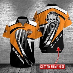 Personalized Harley Motor Racing Davidsonn Casual Button Down Shirt Unisex Adult