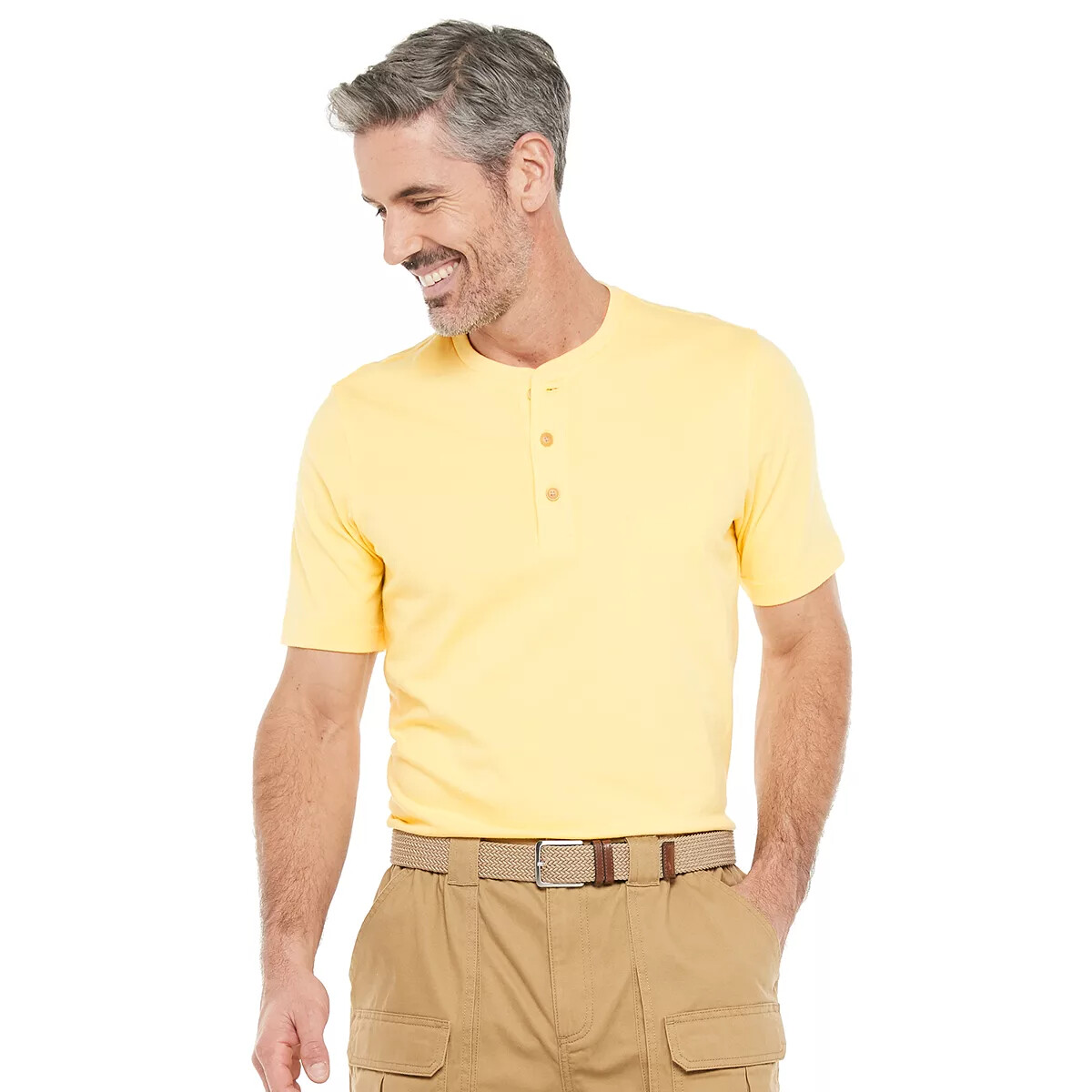 Men's Croft & Barrow® Classic-Fit Extra Soft Easy-Care Henley Slim Fit S, XXL gallery