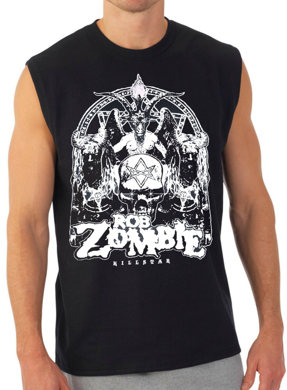 ROB ZOMBIE KILL STAR PUNK ROCK Band Black Muscle Shirt gallery