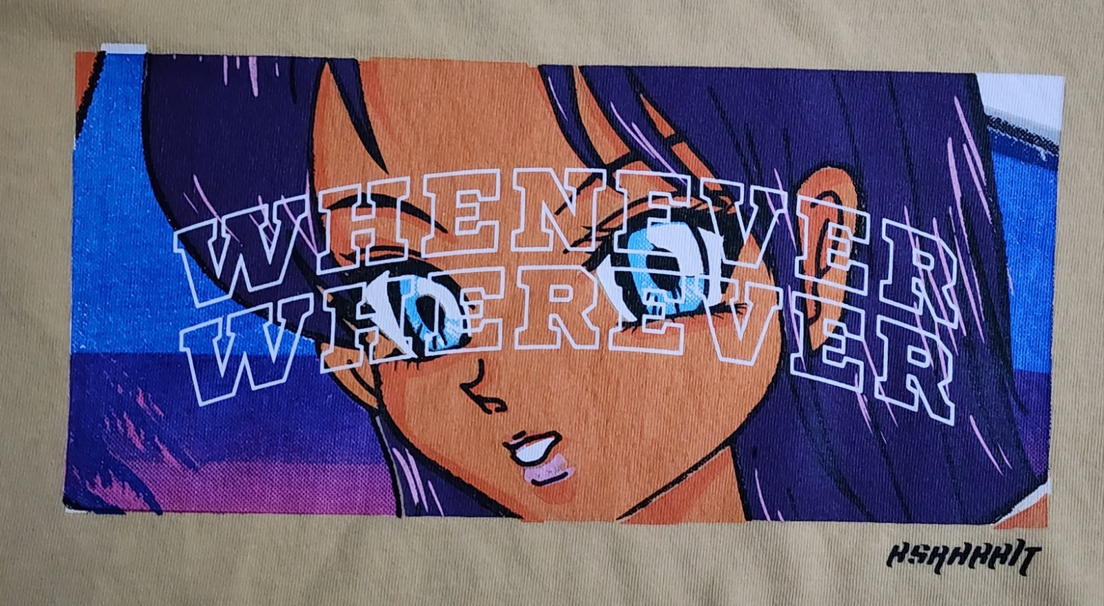 Asrabbit Apparel T-Shirt Men’s Sz XL Whenever Wherever Anime Mizucat Tee