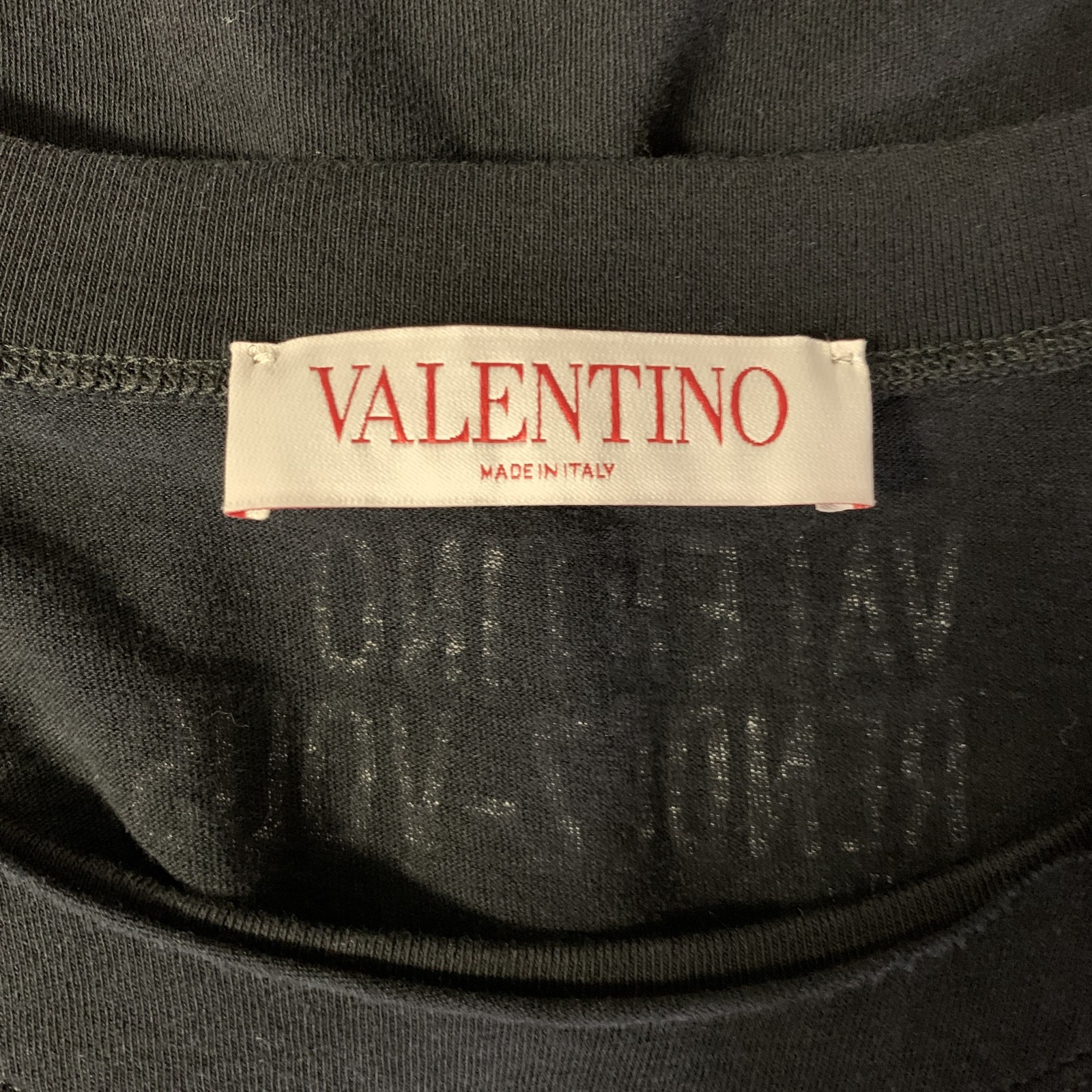 VALENTINO Size L Black Multi Color Graphic Cotton Oversized T shirt gallery