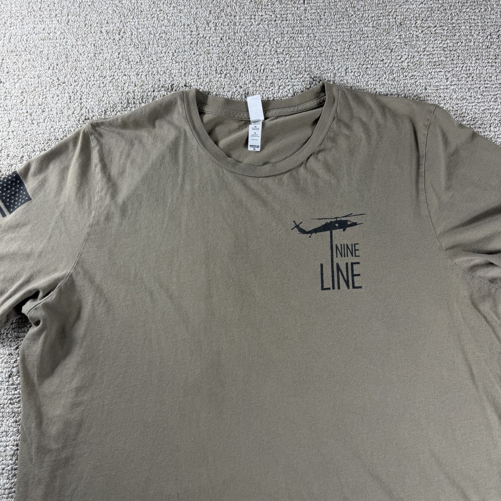 Nine Line Land of the Free T-shirt Patriotic Graphic Beige USA Men’s Size XL gallery