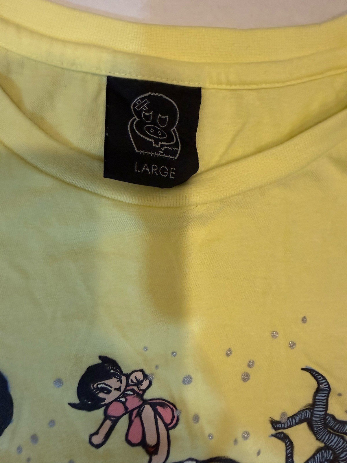 Rare Astro Boy Atom Tee T Shirt by Tezuka Production Japan Anime Yellow Large 💎 gallery
