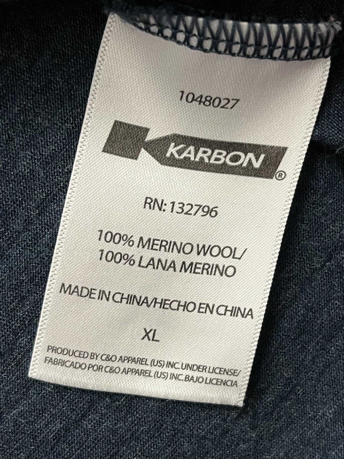 KARBON Shirt Mens XL Blue 100% Merino Wool Long Sleeve Base layer Crewneck gallery