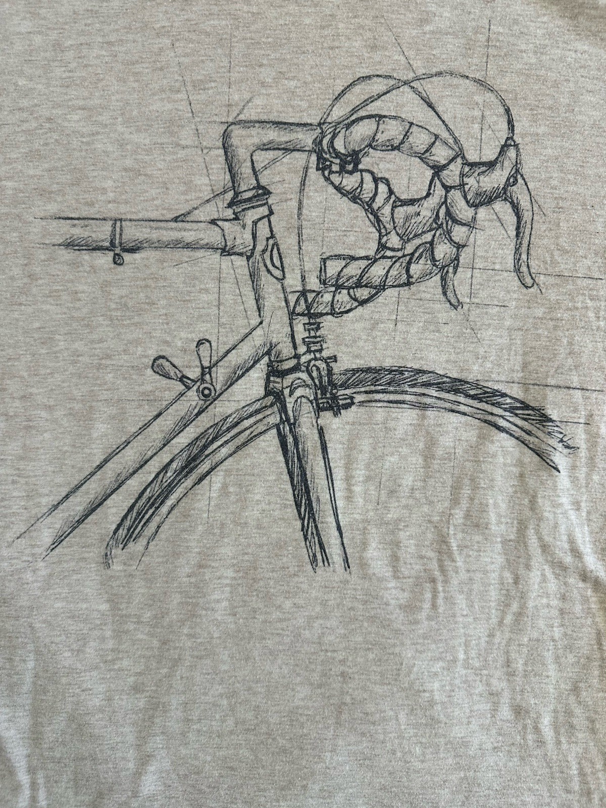Mens Banana Republic T Shirt Med Arabian Spice Half Bike Sketch Thin Soft gallery