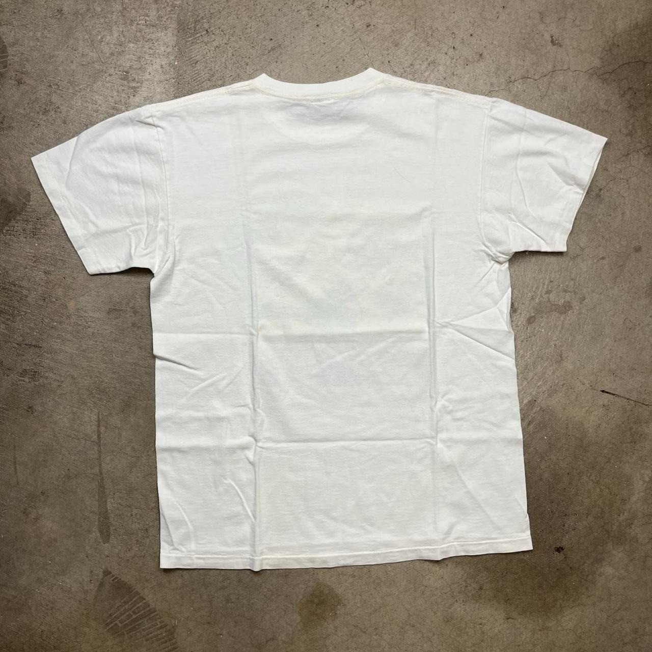 Vintage 90s Busch Gardens Sunflower T-Shirt White Medium Made in USA Nature Art gallery