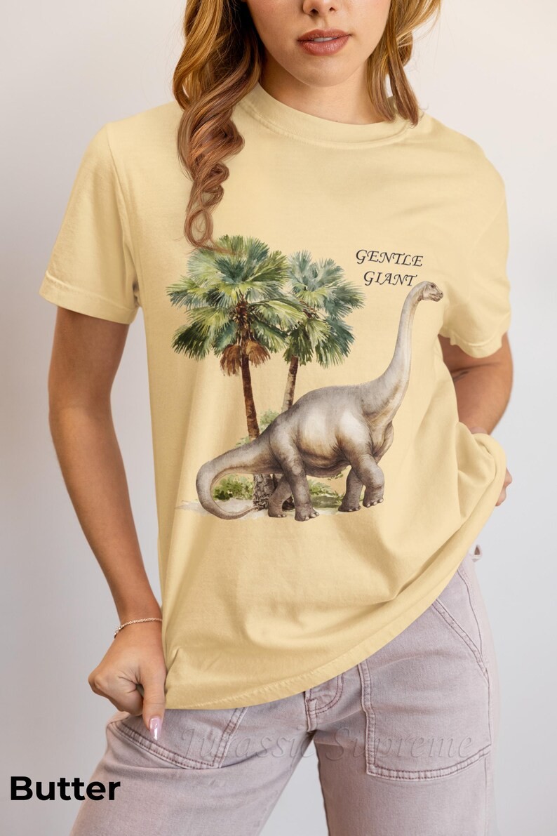 Brachiosaurus Gentle Giant Comfort Tee Dinosaur Shirt Men Women gallery