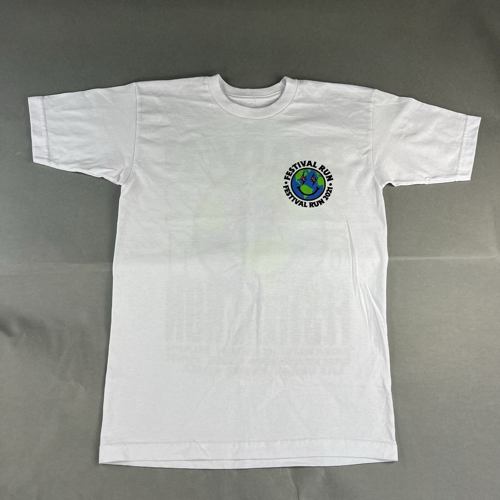 J Balvin Tour Shirt Small & Medium Men White Festival Run Smiley Face Tee New gallery