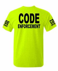 Code Enforcement safety high visibility Tee Work T shirt