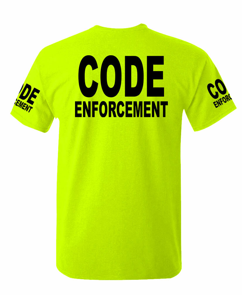 Code Enforcement safety high visibility Tee Work T shirt gallery