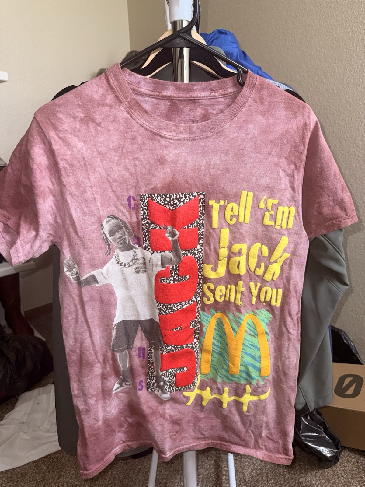 Cactus Jack x McDonald’s Tell ’Em Jack Sent You Pink Tie-Dye Tee gallery
