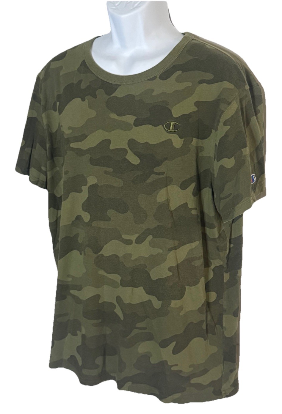 Champion Camo T Shirt Men’s XL Green Military Short Sleeve Logo Cotton Tee gallery