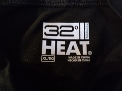32 Degrees Heat Men’s Extra Large Black Light Weight Long Sleeve w/ Mock Neck