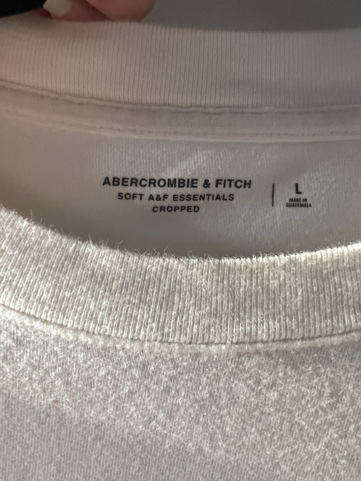 Abercrombie & Fitch Soft A&F Essentials Cropped Ford Bronco Graphic Tee L White gallery
