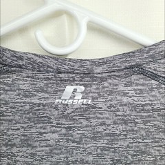 Russell Dri-Power 360 Fitted Men’s Size XL Concrete Gray Stretch Gym T-Shirt