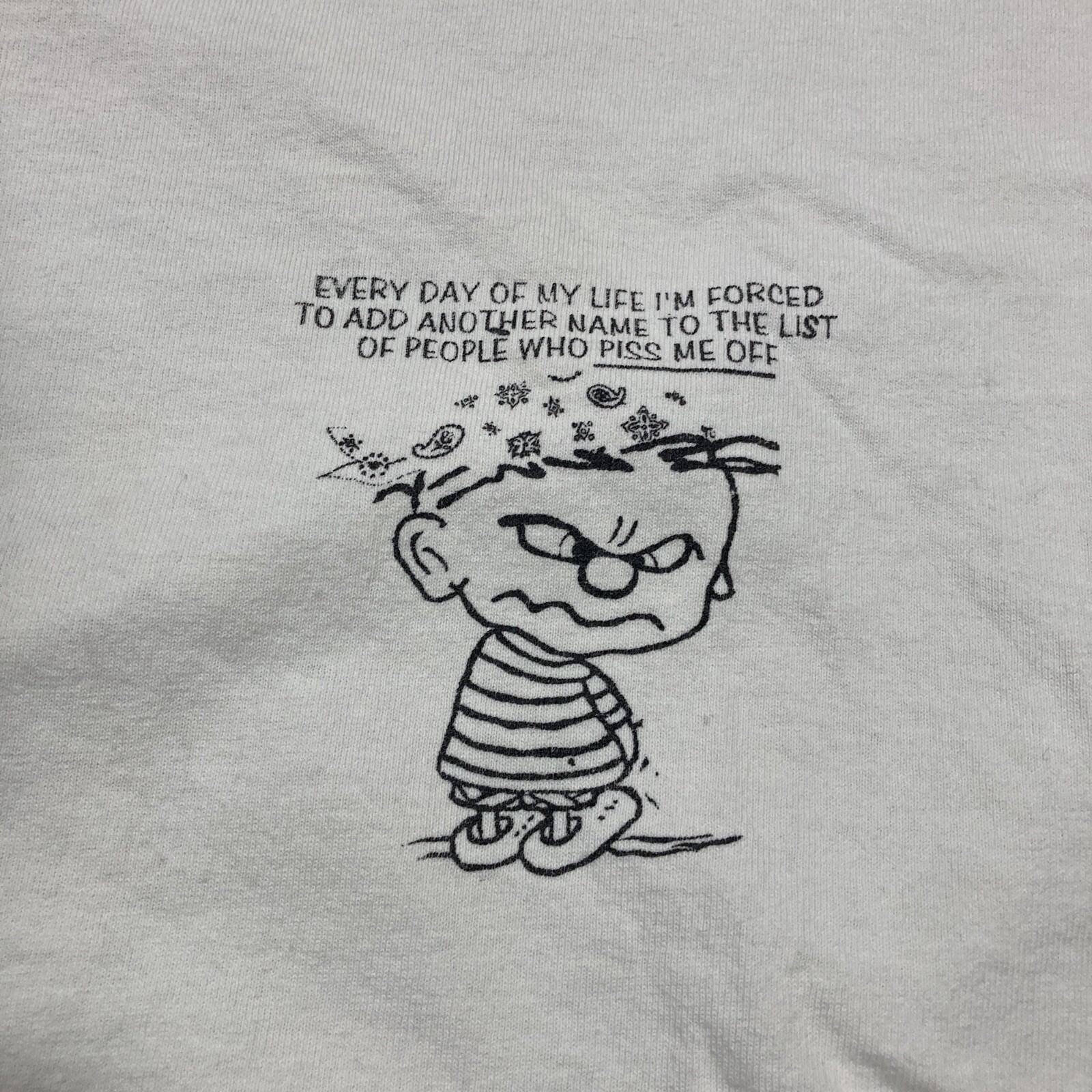 Calvin Shirt L 90s 00s Y2k Distressed People PMO Funny Parody Crude Humor Tee gallery