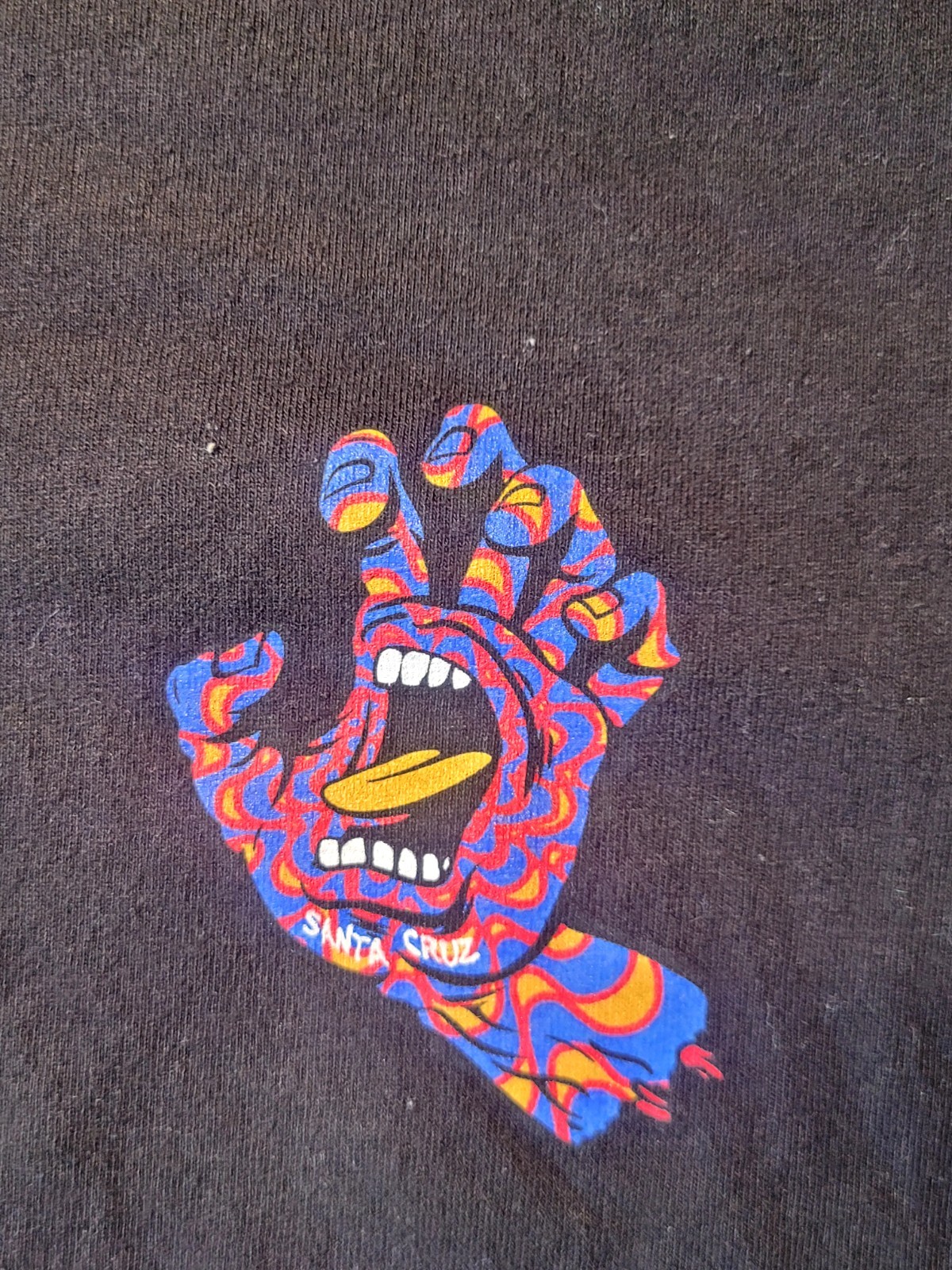 Santa Cruz Men's Black Skateboarding Graphic Logo Crew Neck Tee Size L gallery