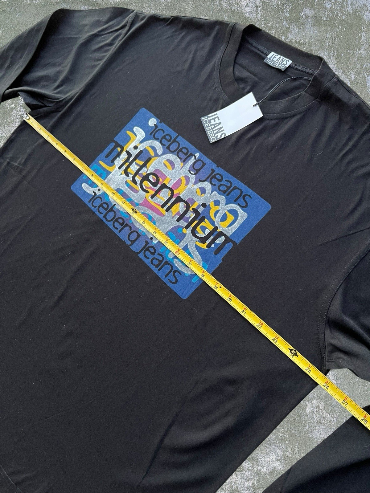 Vintage Iceberg Jeans Y2K Millennium Italy Long Sleeve Tee T-shirt (XL) (NWT) gallery