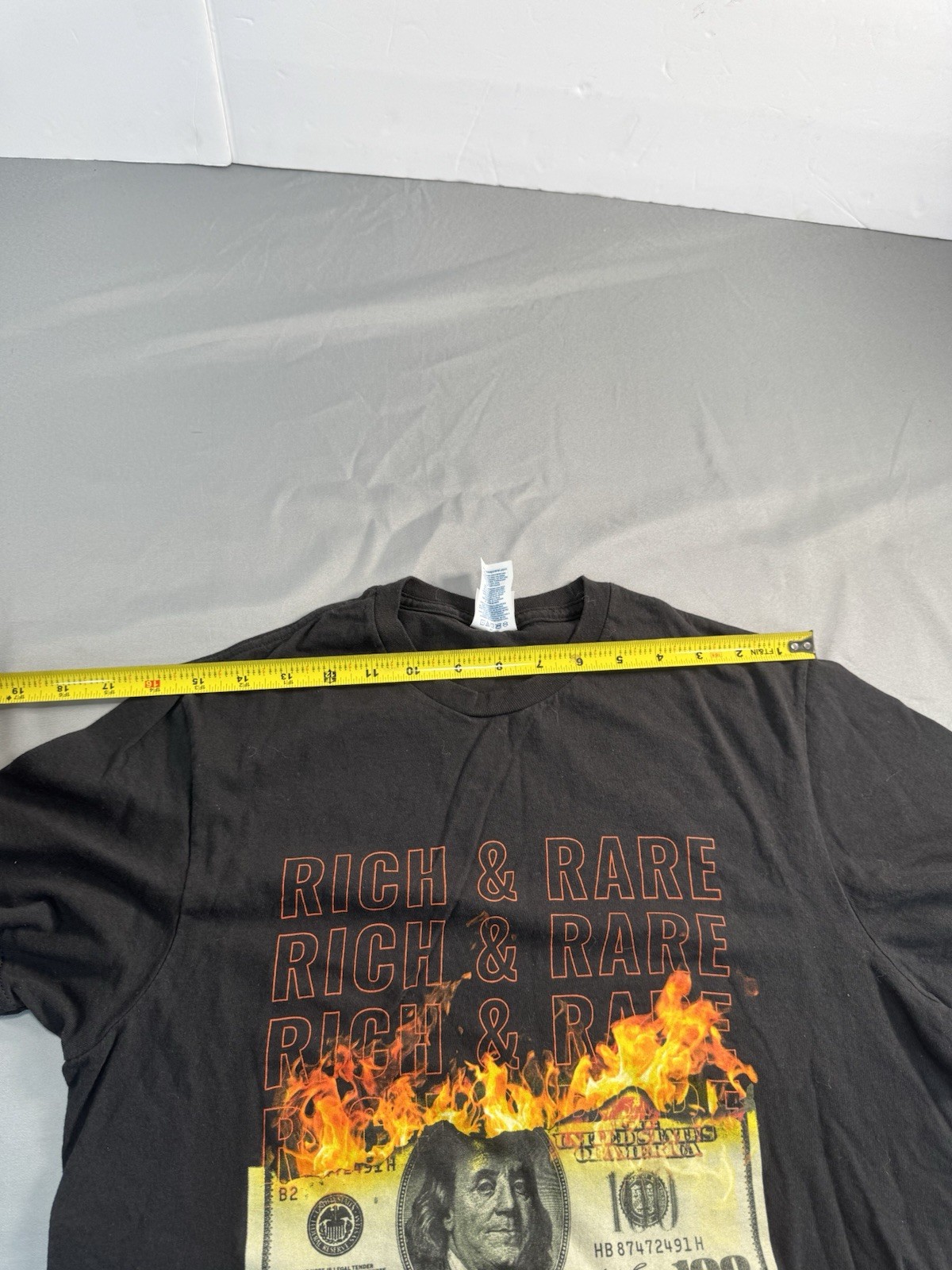 Delta Soft Rich & Rare T Shirt Black Mens Size Medium Graphic Print Money gallery