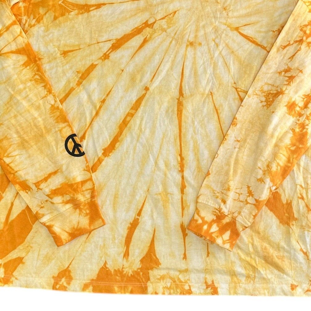 Pef Yellow Tie Dye T-Shirt Positive Energy Forever Graphic Y2K Retro Mens Medium gallery