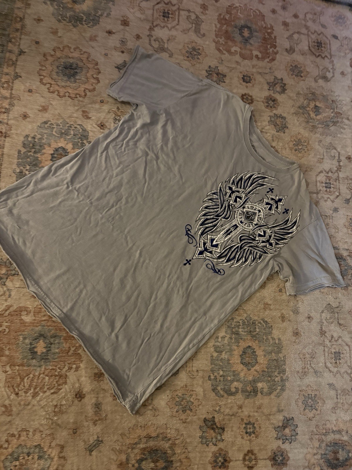 Affliction Men’s Short Sleeve T-Shirt Vintage Y2K Grunge Style, Size Large