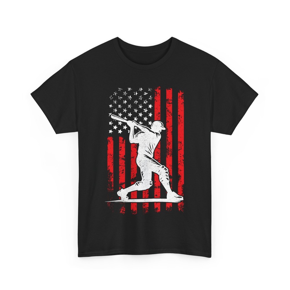 Baseball Player American Flag Shirt, Baseball Sports Lovers Women Men T-shirt