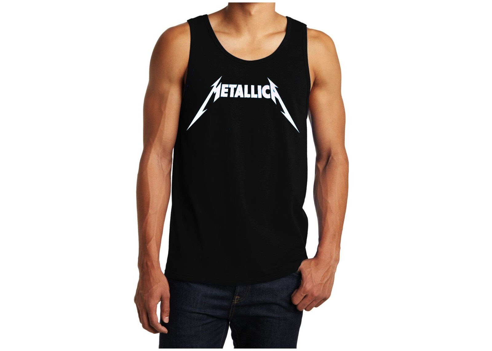 METALLICA LOGO PUNK ROCK Band Black Tank Top gallery