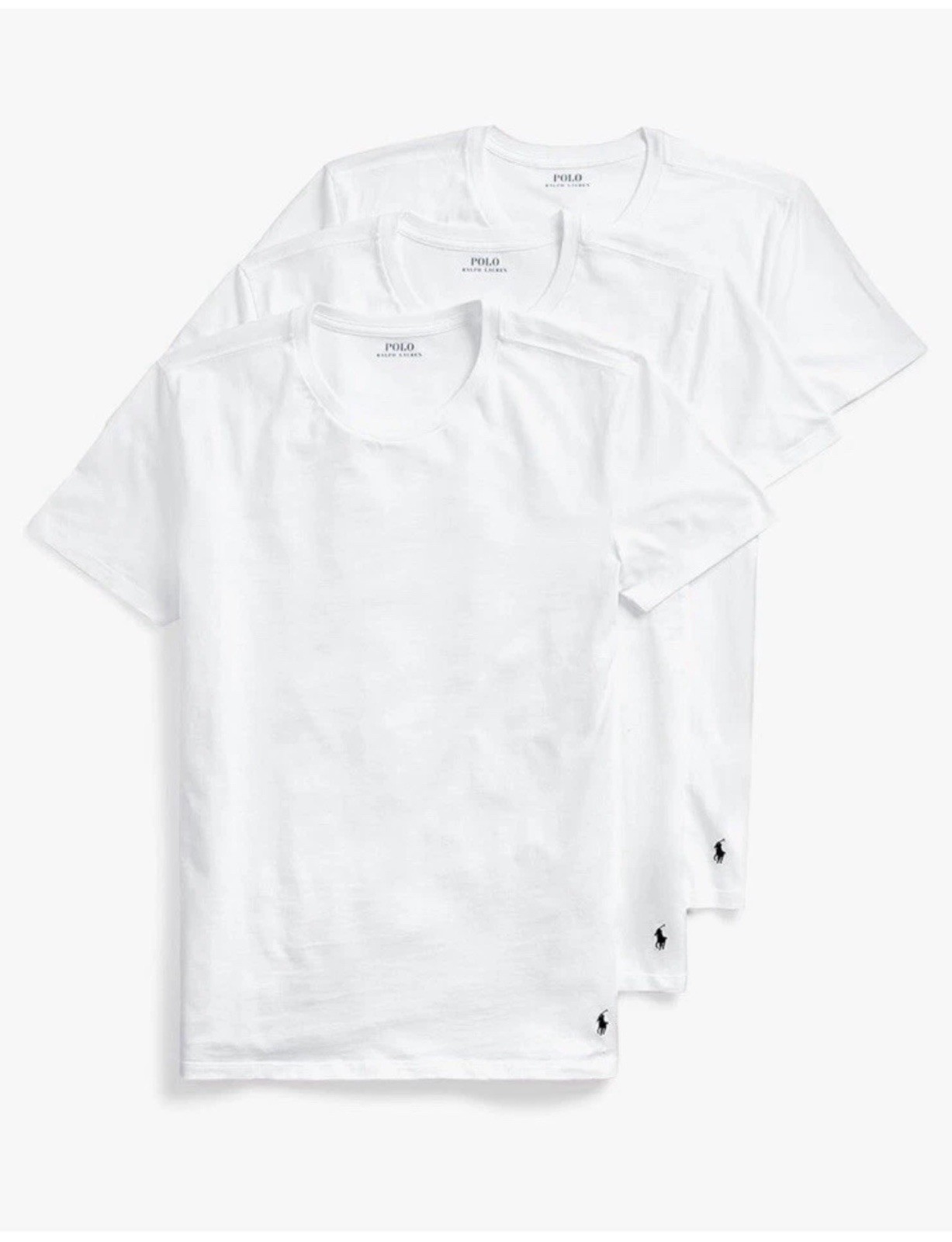 NWT. Polo Ralph Lauren. 3 Pack Sz 1XL. Big & Tall Crew Neck. White. MRSP. $56.50
