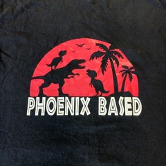 Phoenix Based RN#145424 Men’s Black Cotton Graphic T-Shirt Short Sleeve Size XL