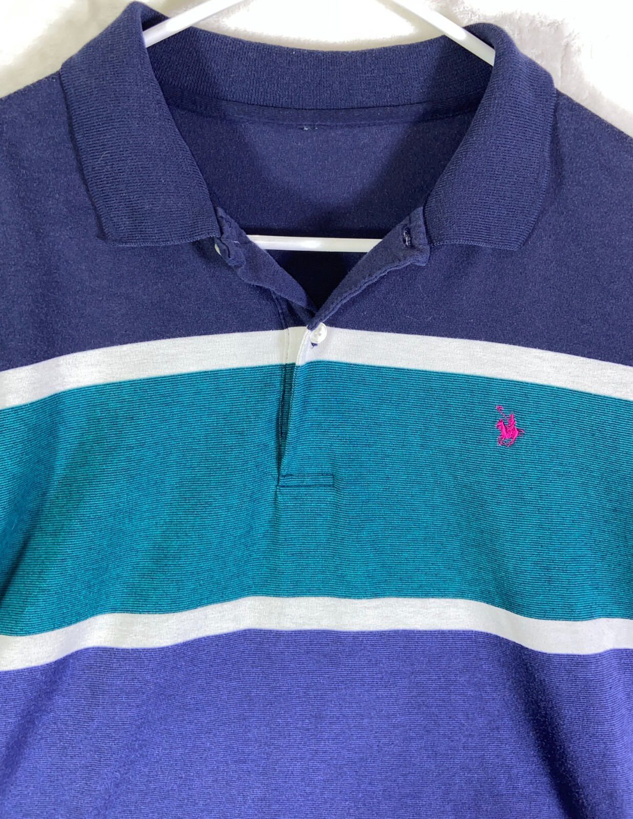 Vintage Polo Shirt T Shirt XLarge 90s Knights of Round Table Multicoloured Tee gallery