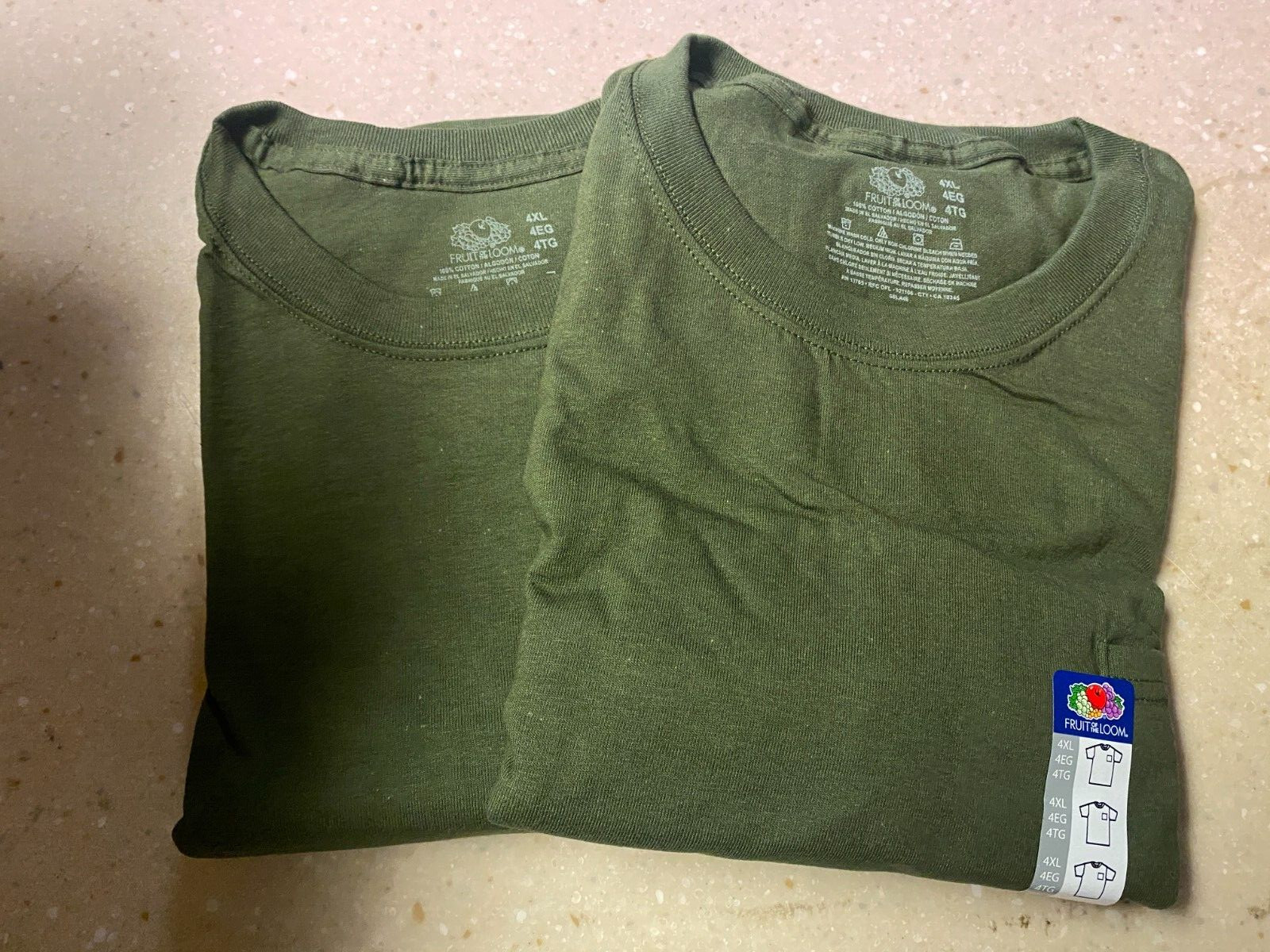 Pack of 2, OD Green, Fruit of The Loom S/S Pocket T-Shirts - 4XLarge gallery