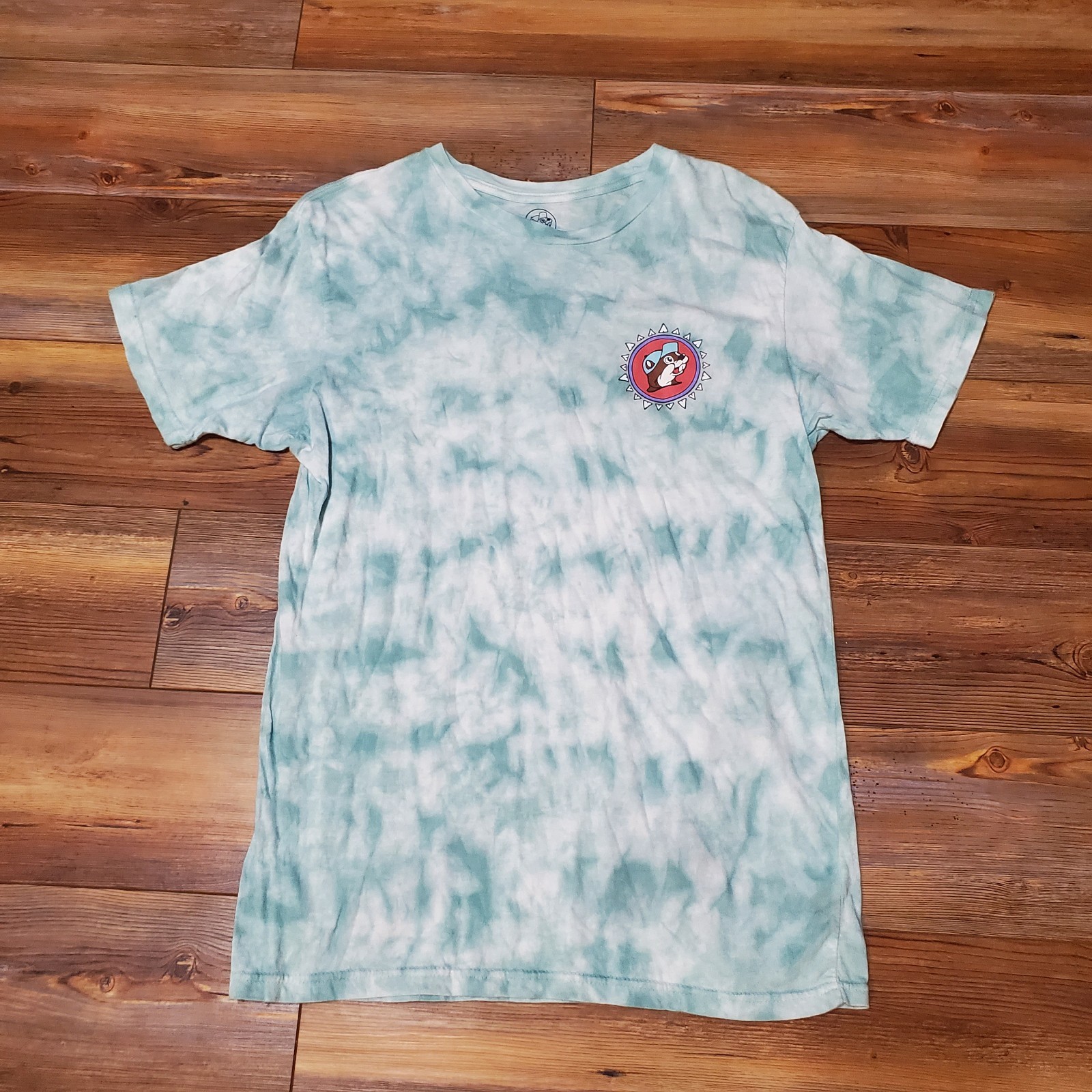 Bucky’s Size Medium Bucees T-Shirt Front and Back Logo Short Sleeve Tie Dye M