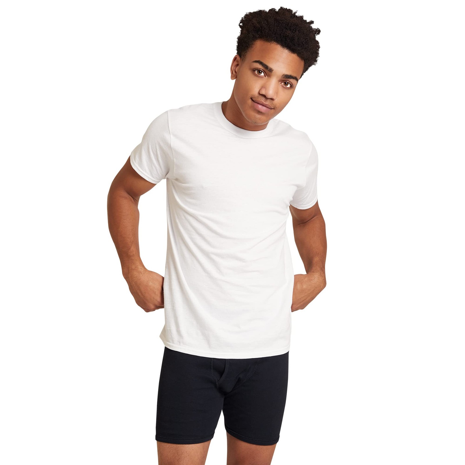 Gildan Men's Crew T-Shirts, Multipack, Style G1100, White Large, gallery
