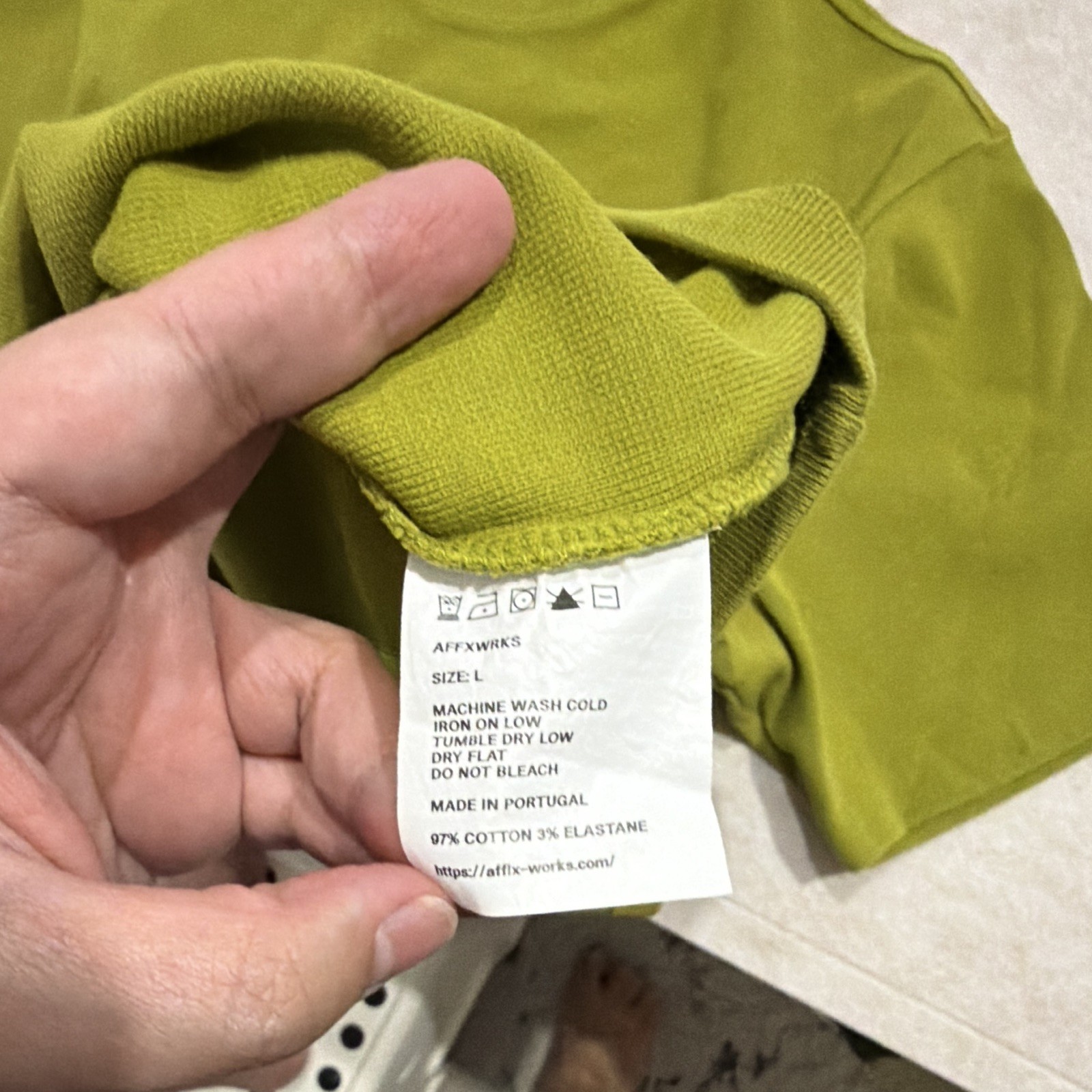 AFFXWRKS Men's Green Solid Pocket Crew Neck Short Sleeve T-Shirt Size L gallery