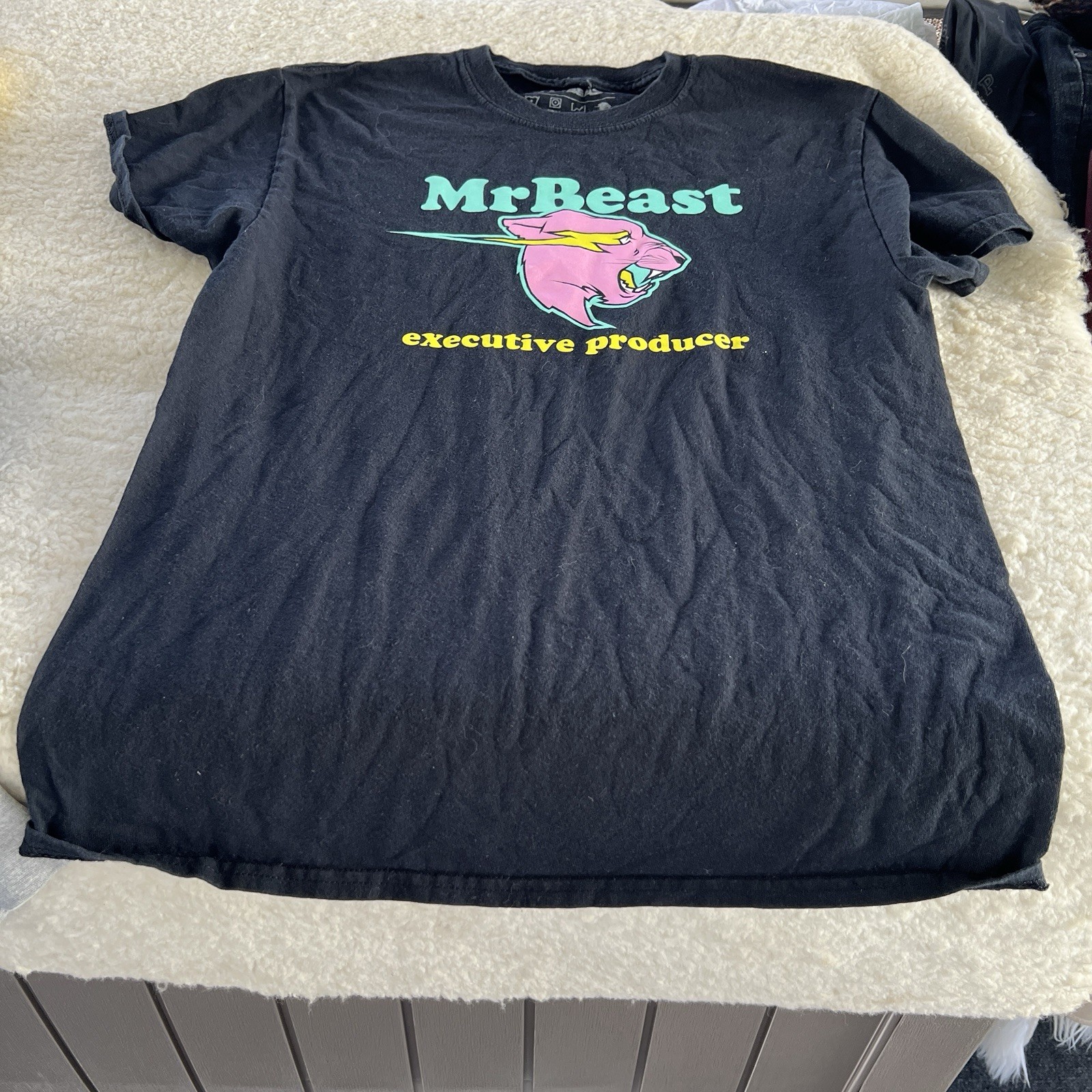 Mr. Beast Executive Producer T-Shirt Short Sleeve Tee Cotton Black Men's Medium gallery