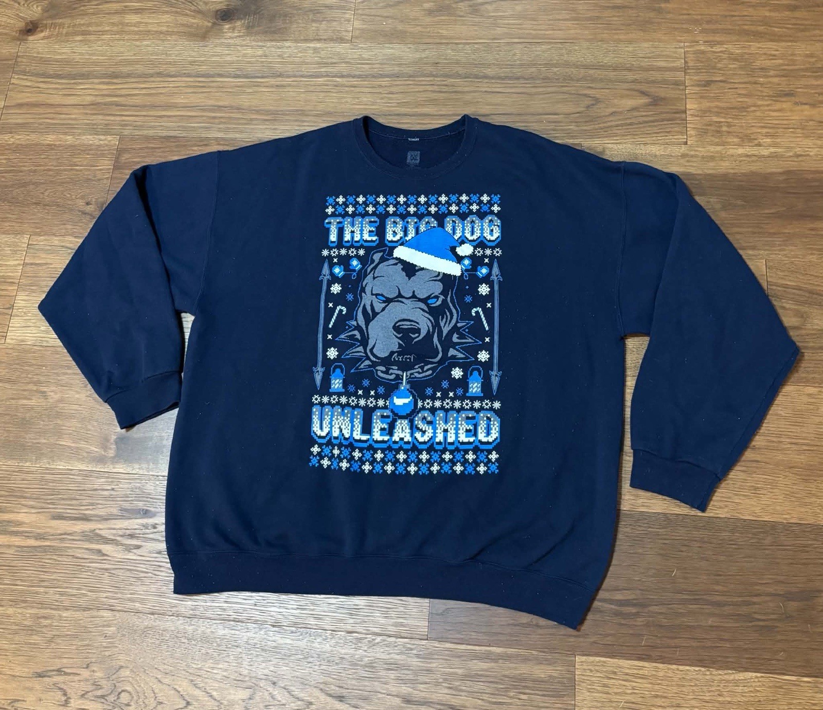 WWE Roman Reigns Ugly Christmas Sweater Blue Men’s Size XXL gallery