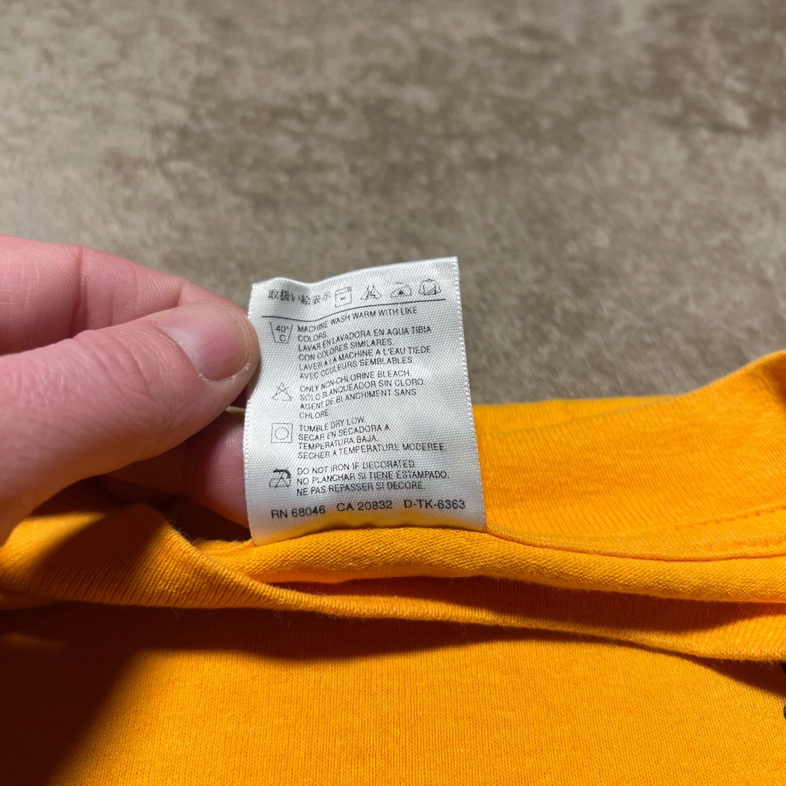 Vintage 90s Maryland Puff Print T Shirt Mens Large Yellow Deer Animal Tultex Tee gallery