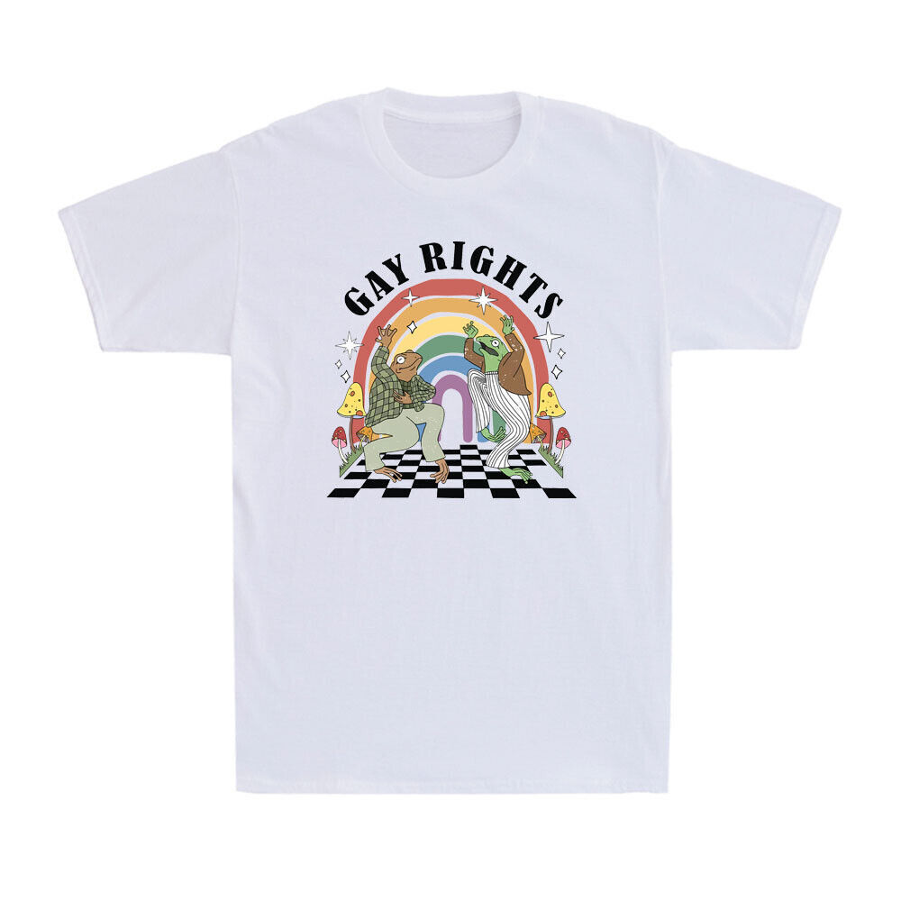 Gay Pride Frog Cottagecore LGBT Lesbians LGBTQ Rainbow Love Equal Unisex T-Shirt gallery