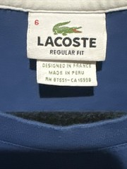 Lacoste Paris Original Crocodile Logo Blue T Shirt Regular Fit Men’s Size 6 (XL)