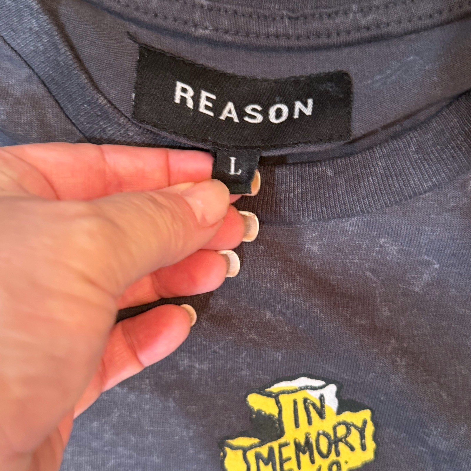 Reason In Memory Of My Memory T-Shirt Mens L Graphic Tee Grunge Goth Punk Tattoo gallery
