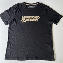 Psycho Bunny Graphic Tee Men’s XL (Size 7) Black Embroidered Textured Logo