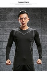 Compression T-Shirt Men’s Long Sleeve Quick Dry Cycling Running Football Top