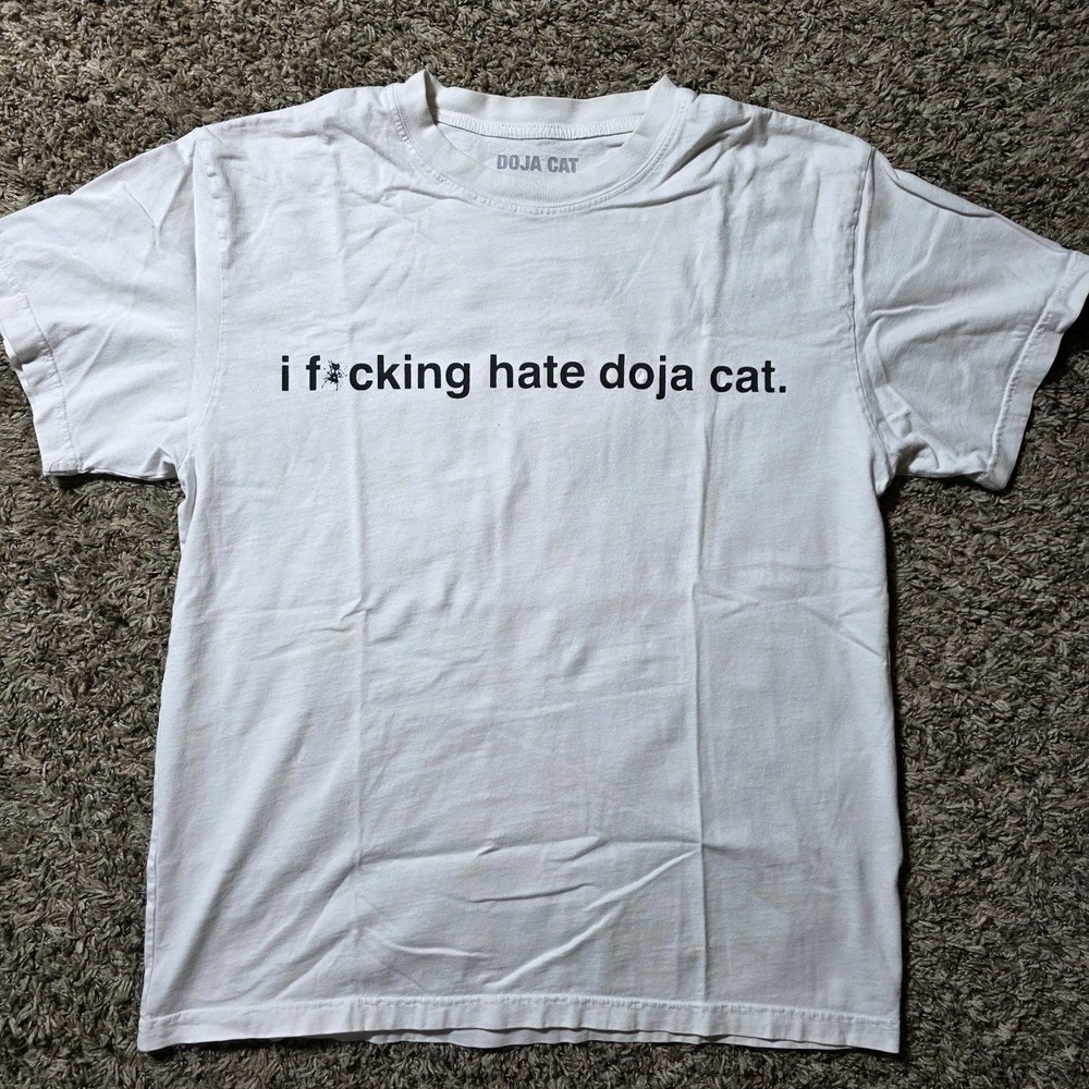 Doja Cat – “I F*cking Hate Doja Cat” Scarlet Medium White Shirt 2 Sided Graphic